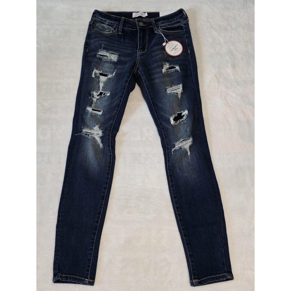 Jelly jeans womens size 3 NWT $49 mid rise skinny distressed denim jeans